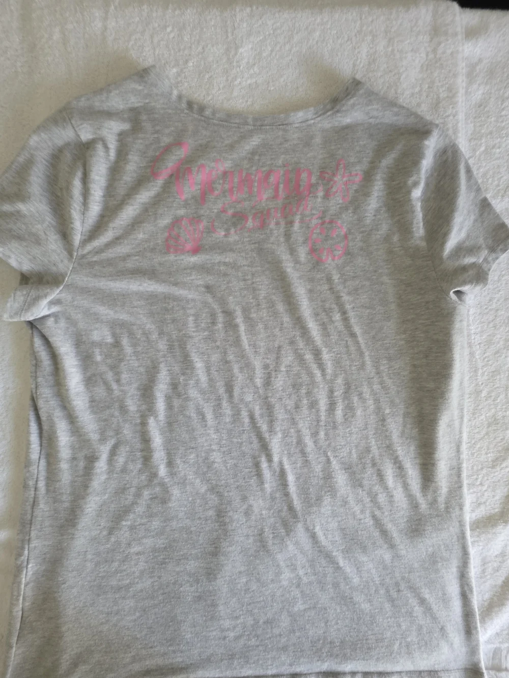 No Boundaries Light Gray Mermaid Squad Graphic Tee - Blue Print